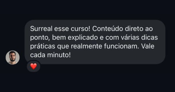 Depoimento real de aluno