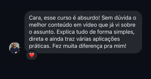 Depoimento real de aluno